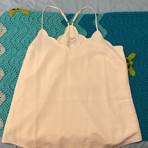 White scalloped J.Crew tank!